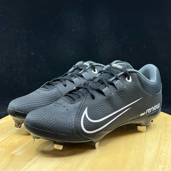 Nike Hyperdiamond 4 Pro Softball Women’s Size 9 Metal Cleats Black CZ5920-005 - Picture 2 of 9